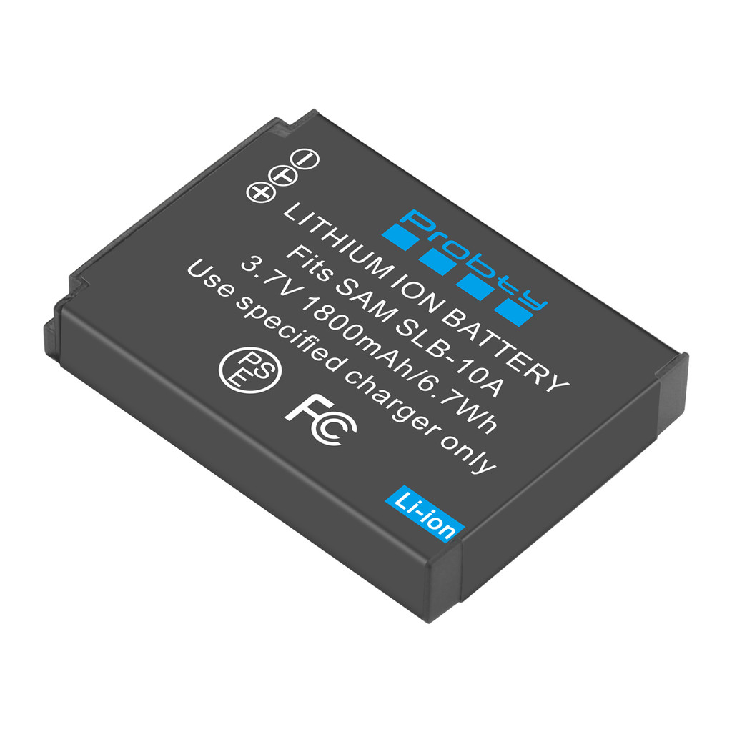 SLB 10A SLB-10A Battery 1800mAh+ Charger for Samsung WB750 WB800F WB850F WB1100F WB2100 ES55 ES60 EX