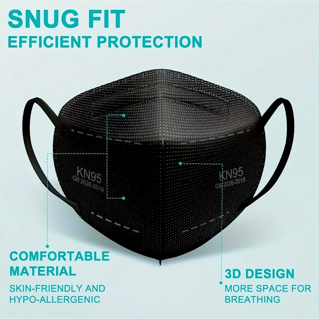 10 PCS Masker KN95 N95 Dewasa Warna 5ply Layer Disposable Adult Earloop Protective 3D Face Mask