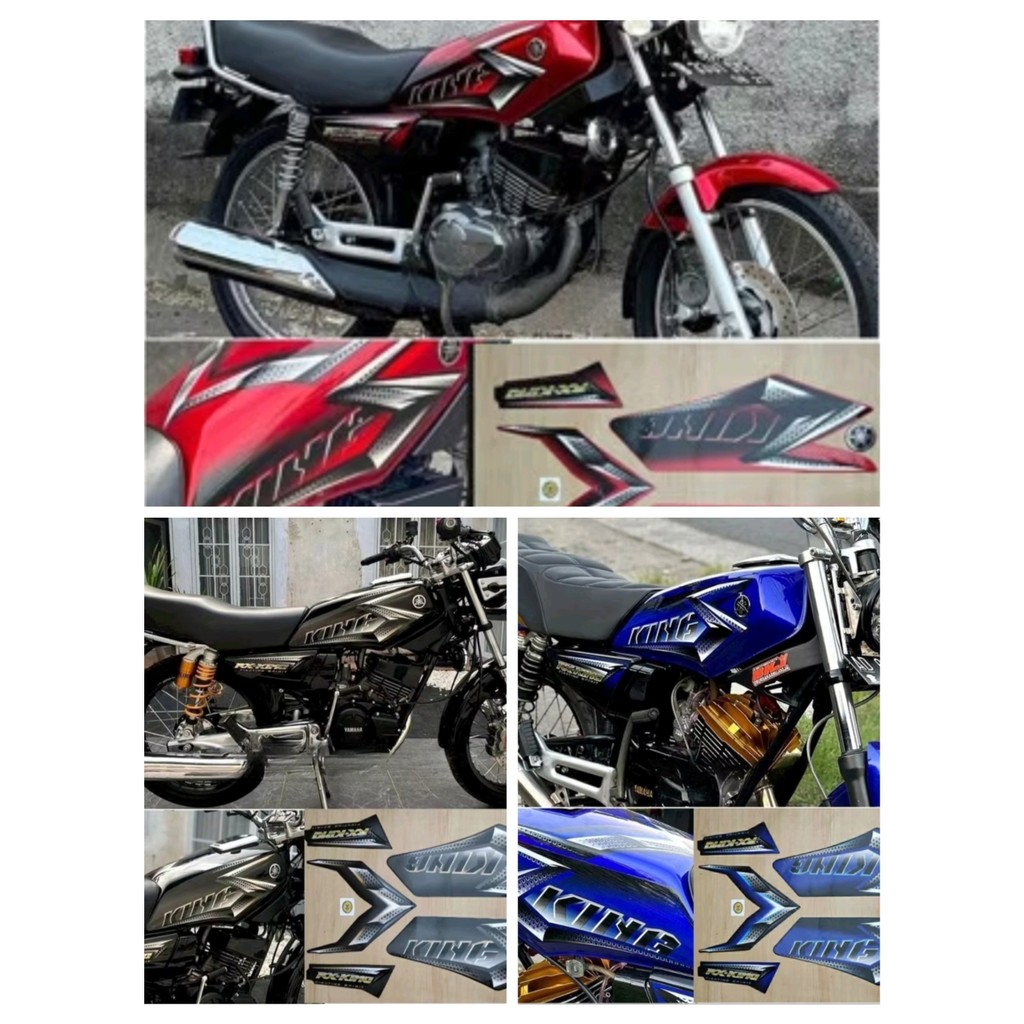 STRIPING YAMAHA RX KING 2008 MERAH HITAM BIRU STICKER LIS LIST YAMAHA RX-KING KUALITAS ORIGINAL BERL