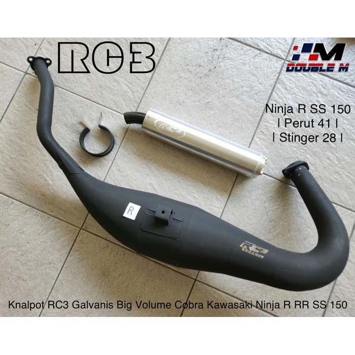 Knalpot RC3 Big Vol Big Volume Galvanis Cobra Kawasaki Ninja R RR SS - Set Ninja R SS