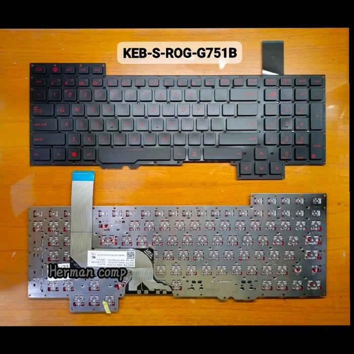 Keyboard For Laptop ASUS ROG G751 G751J G751JM G751JT G751JY G751JL G751V G751VT G751VY Red Font