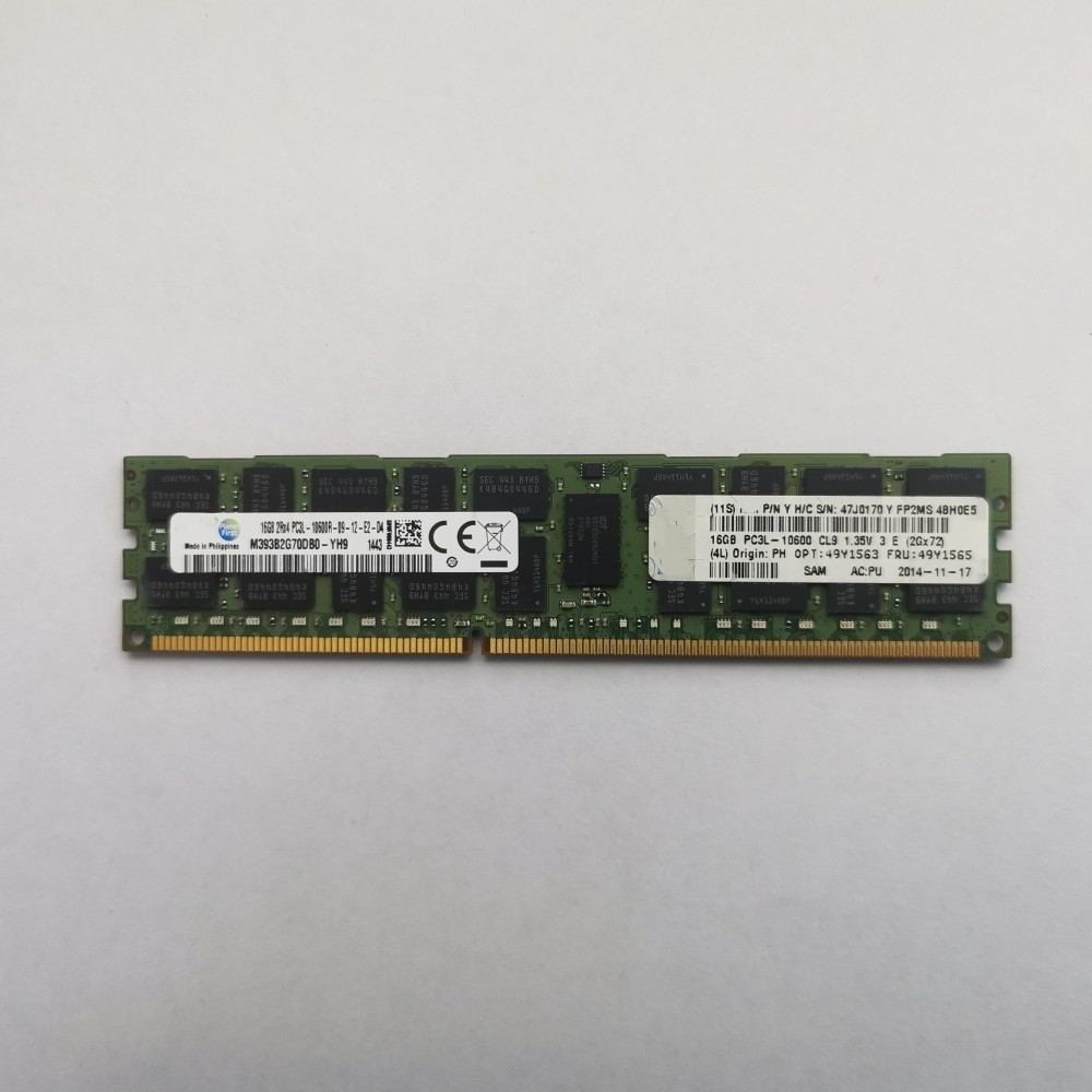 16GB 2Rx4 DDR3 1333 DDR equivalent frequency Server host memory DDR3 SDRAM PC3L-10600R M393B2G70DB0 
