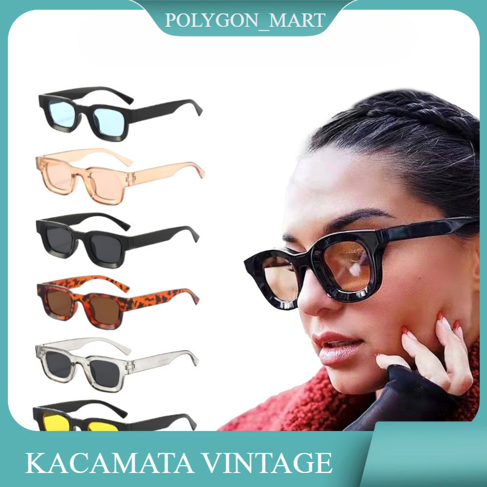 Kacamata Wanita/Pria Vintage Kece Hitam Sunglasses