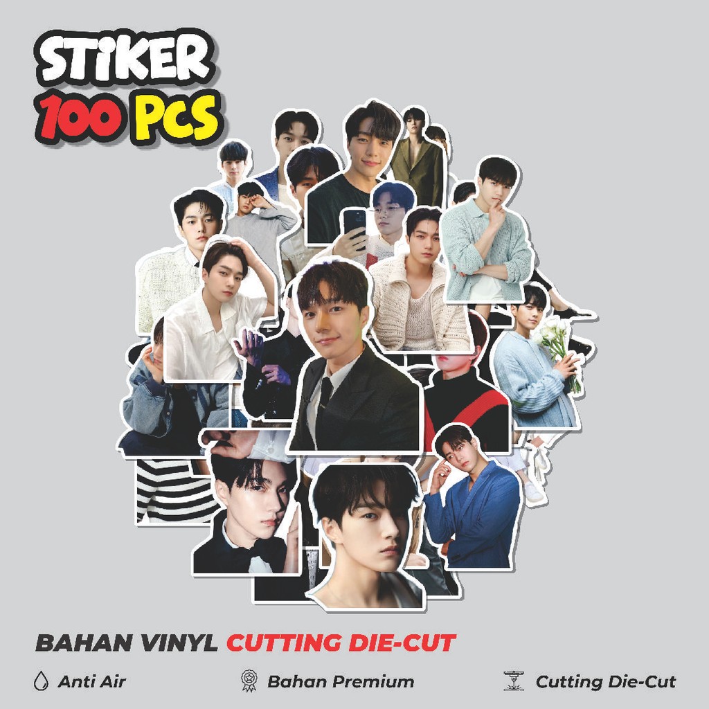 Terbaru 50 pcs Stiker Kim Myungsoo (Infinite) Dekorasi Lucu Kreatif untuk Notebook, Skateboard, HP