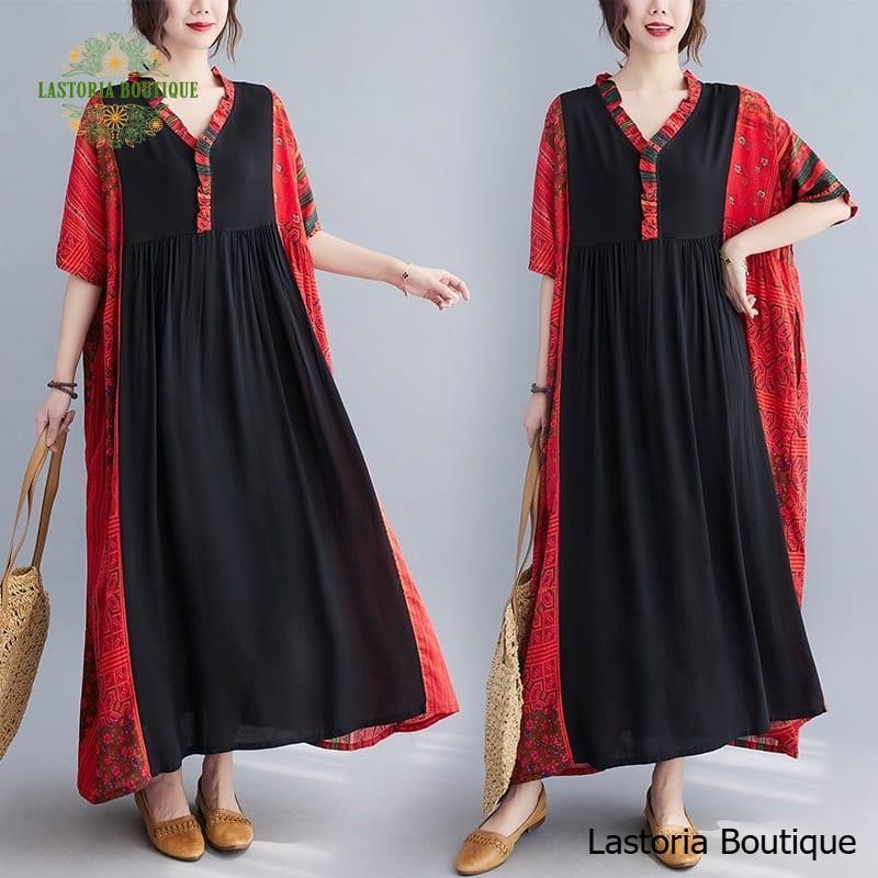 Jumbo Ruby Dress Tipis Nerawang Adem Retro Terbaru Summer Lastoria Boutique