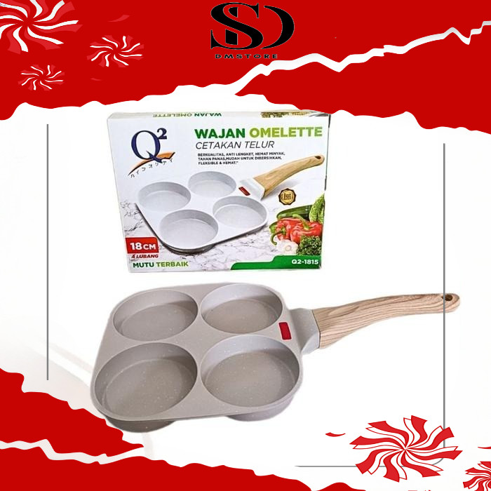 Wajan Teflon  Cetakan Telur Omelette 18cm 1814 Q2 // Q2 1815 // 1817 // Teflon Cetakan Telur // Tefl