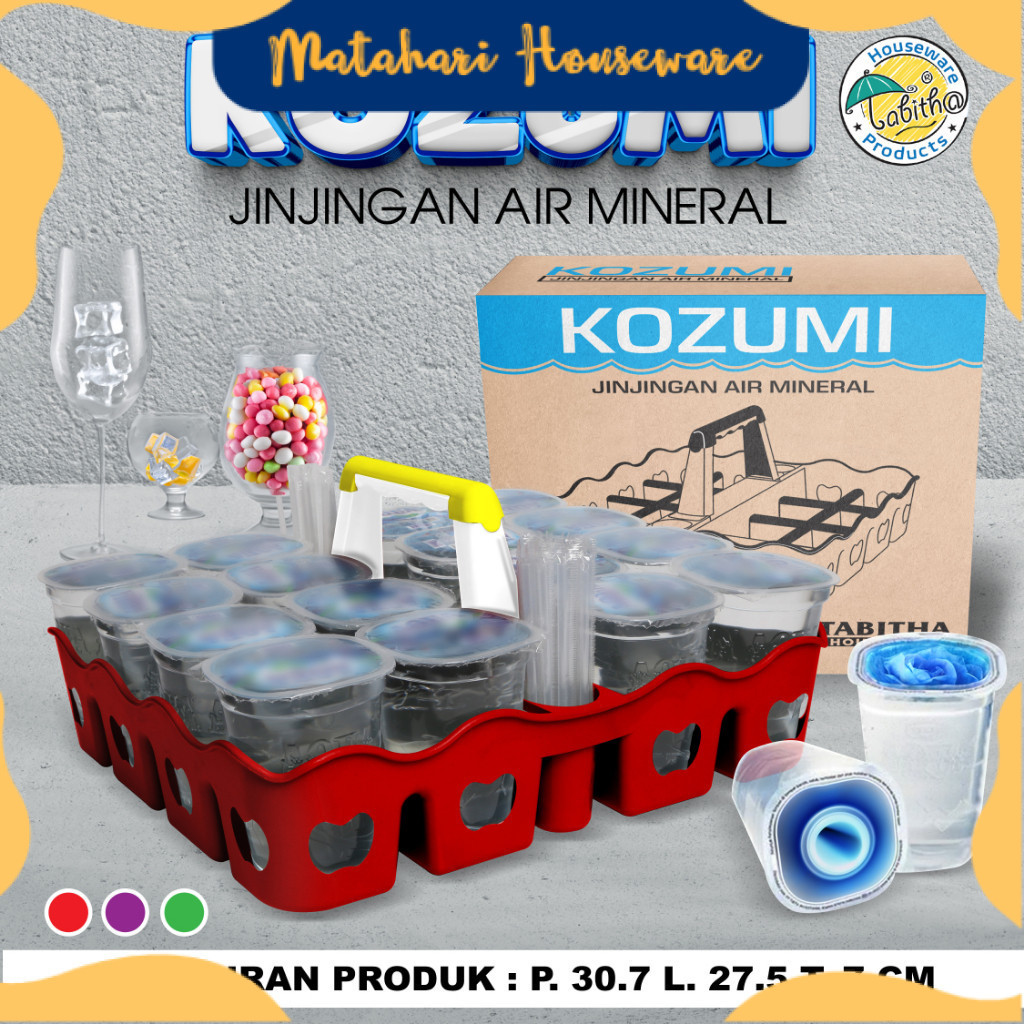 MH - [Tabitha Rak Air Mineral Gelas Tempat Aqua Gelas Jinjingan Air Mineral 16 Lubang Slot - Kozumi 