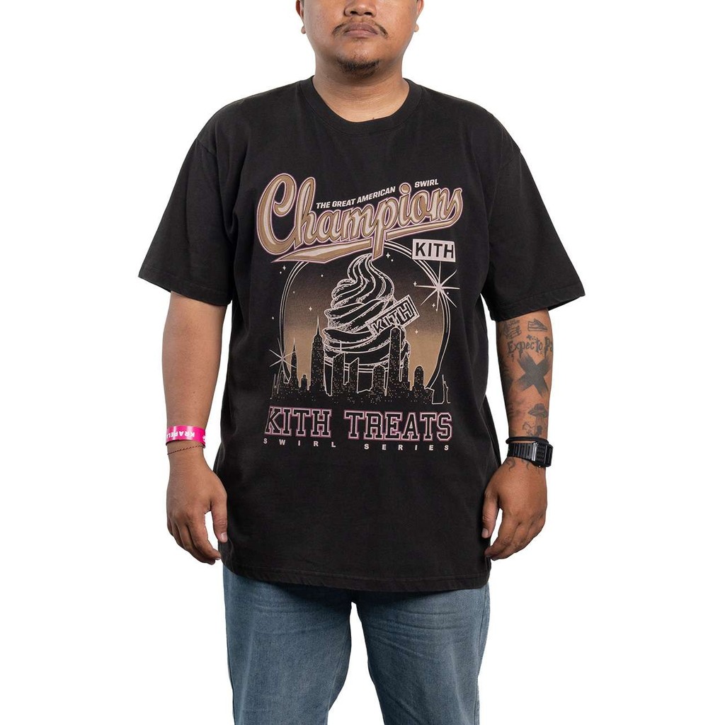 Kaos Pria KITH Treats Champion Vintage Tee