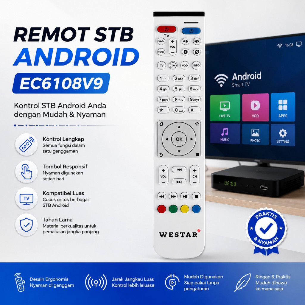 Remote STB EC6108V8 / Remot Set Top Box EC6108V9