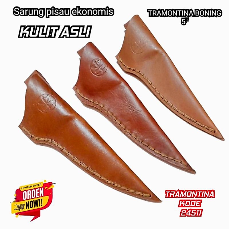 sarung pisau kulit asli boning knife tramontina 5" kode 24511