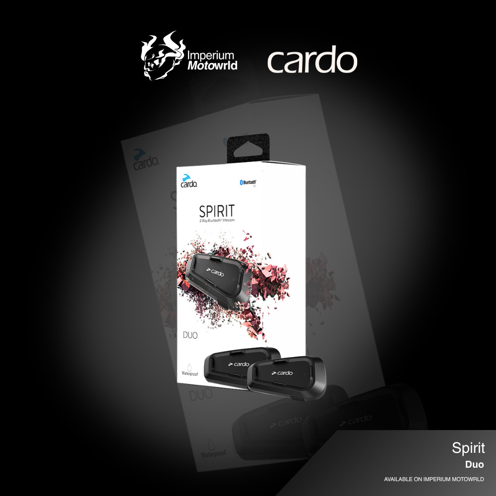 Intercom Helm Cardo Spirit Bluetooth (Single & Duo) - Suara Jernih & Tahan Air | Imperium Motoworld