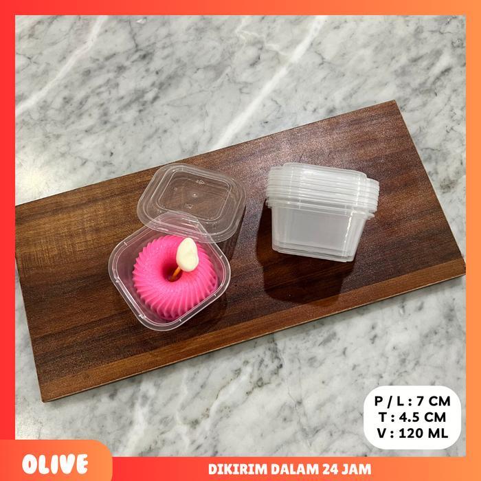Thinwall 25  pcs mini puding volume 120 ml wadah cetakan puding mini jelly ball Plastik