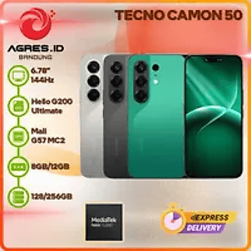 TECNO CAMON 50 8GB/12GB 128GB/256GB GARANSI RESMI INDONESIA