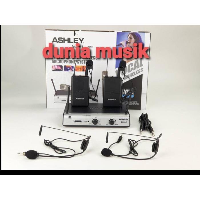 Mic Wireless Profesional ASHLEY VOICE 1 Bando + Jepit