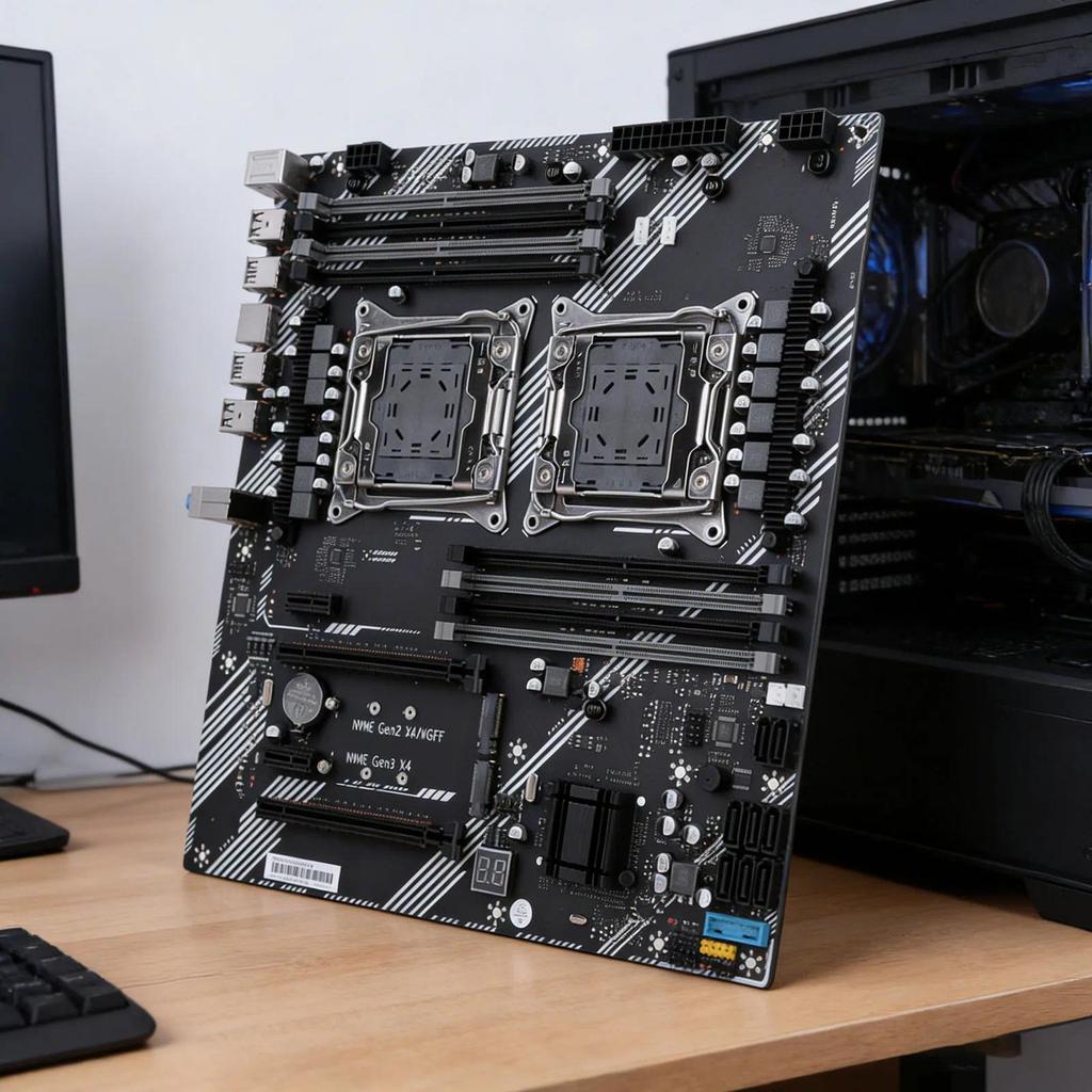 X99 Dual Mainboard 8 DDR4 Memory Slot PC Mainboard USB 3.0 USB 2.0 M.2 NVME SATA 3.0 Interface for D