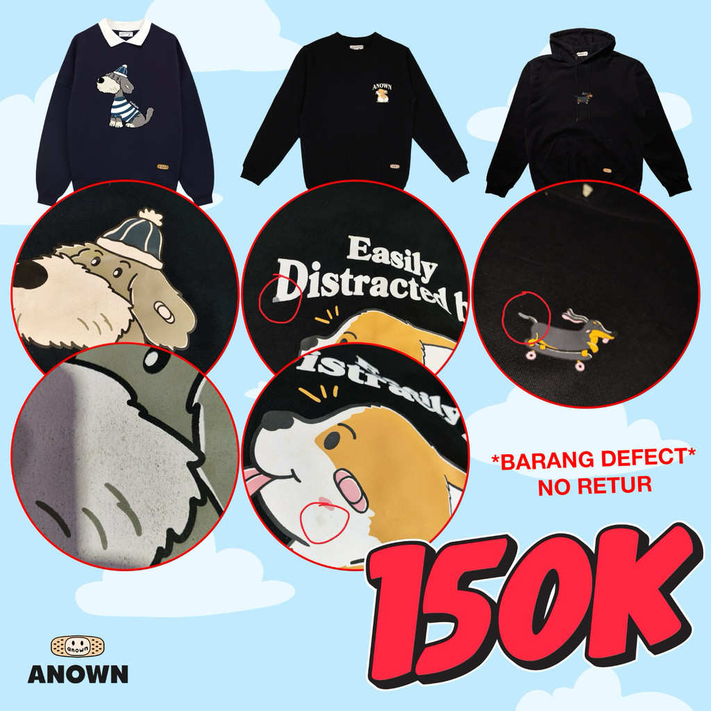 DEFECT HOODIE DAN SWEATER ANOWN