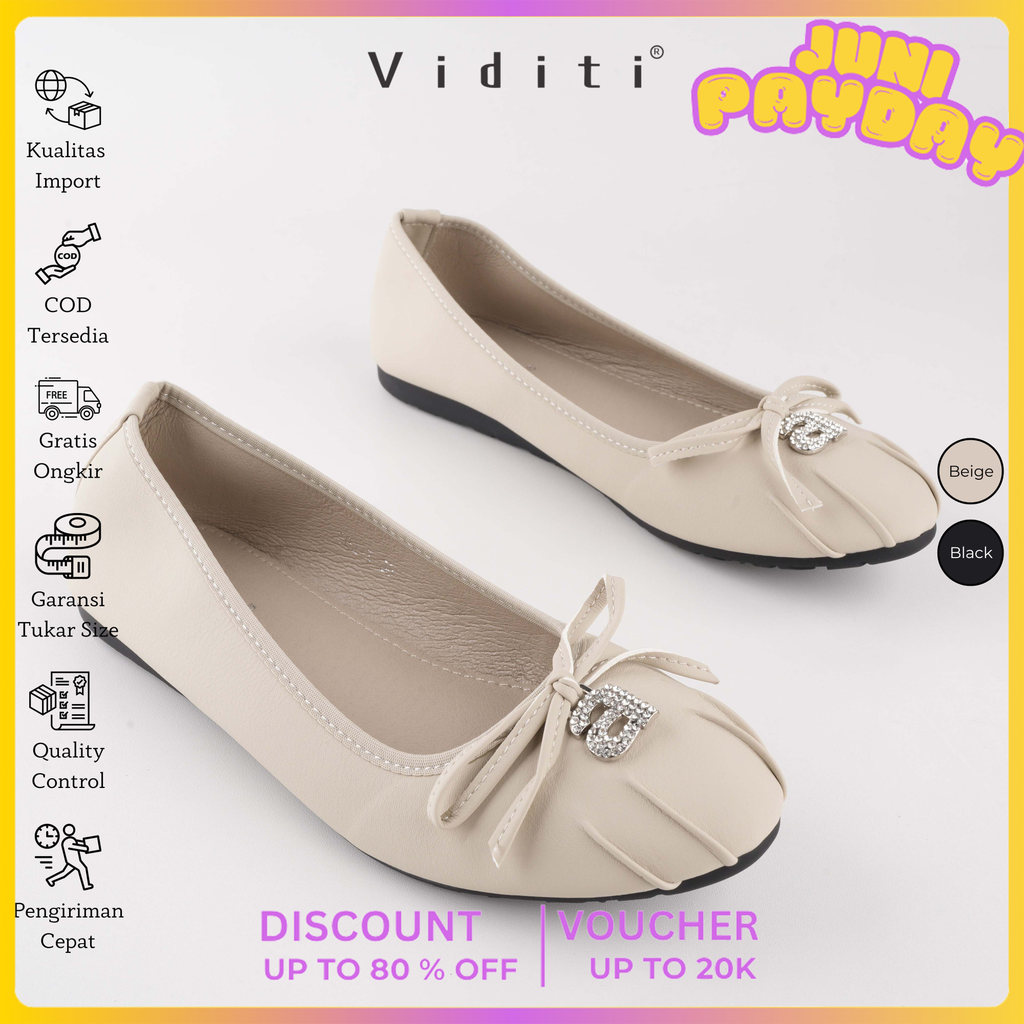 Viditi Airi | Sepatu Import Wanita | Lepes | Teplek | Kerja | Kantor | Flat Shoes
