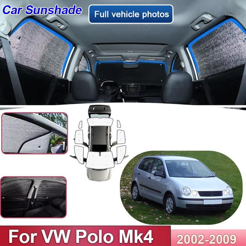 Penutup Kaca Depan Anti-UV untuk Volkswagen VW Polo Mk4 Vivo 9N 6R 2002-2009 2005, Pelindung Reflekt