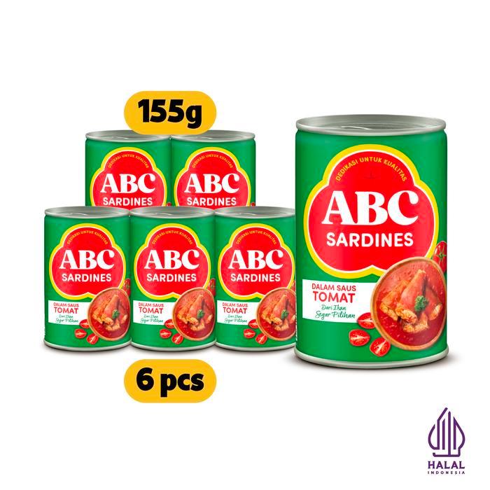 ABC Sarden Saus Tomat 155 g - Multipack 6 pcs - Heinz
