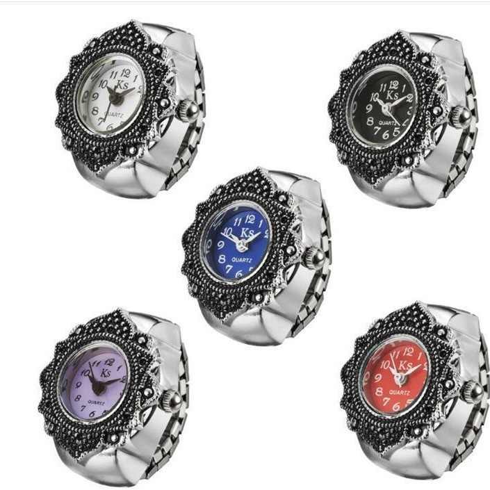 Jam Tangan Lingkaran Cincin Jam Tangan Lingkaran Kecil Digital Aksesoris Mode Jam Tangan