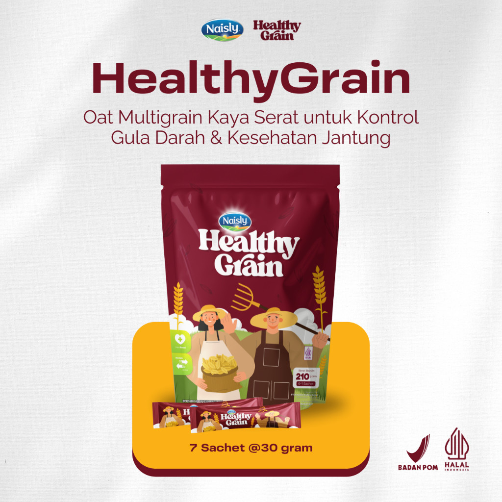 

HealthyGrain Minuman Multigrain Solusi Sehat Kontrol Tekanan Darah & Menurunkan Hipertensi 1 Pouch