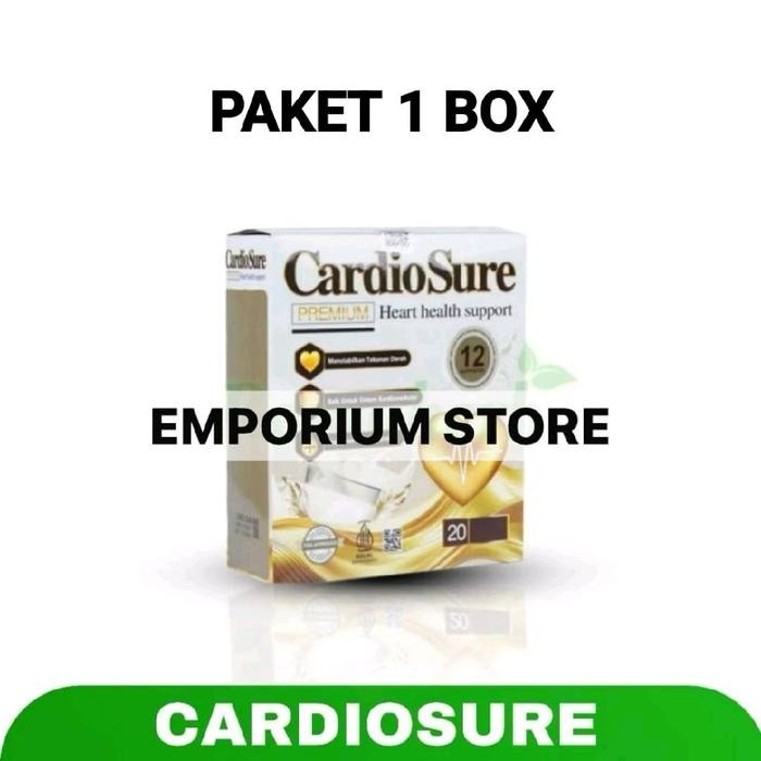 

PROMO 1 BOX CARDIOSURE Premium ( 12 Sachet ) Susu Obat Herbal Jantung Kolesterol Asam Urat BPOM Halal Menstabilkan Tekanan Darah & Mendetok Tubuh Herbal