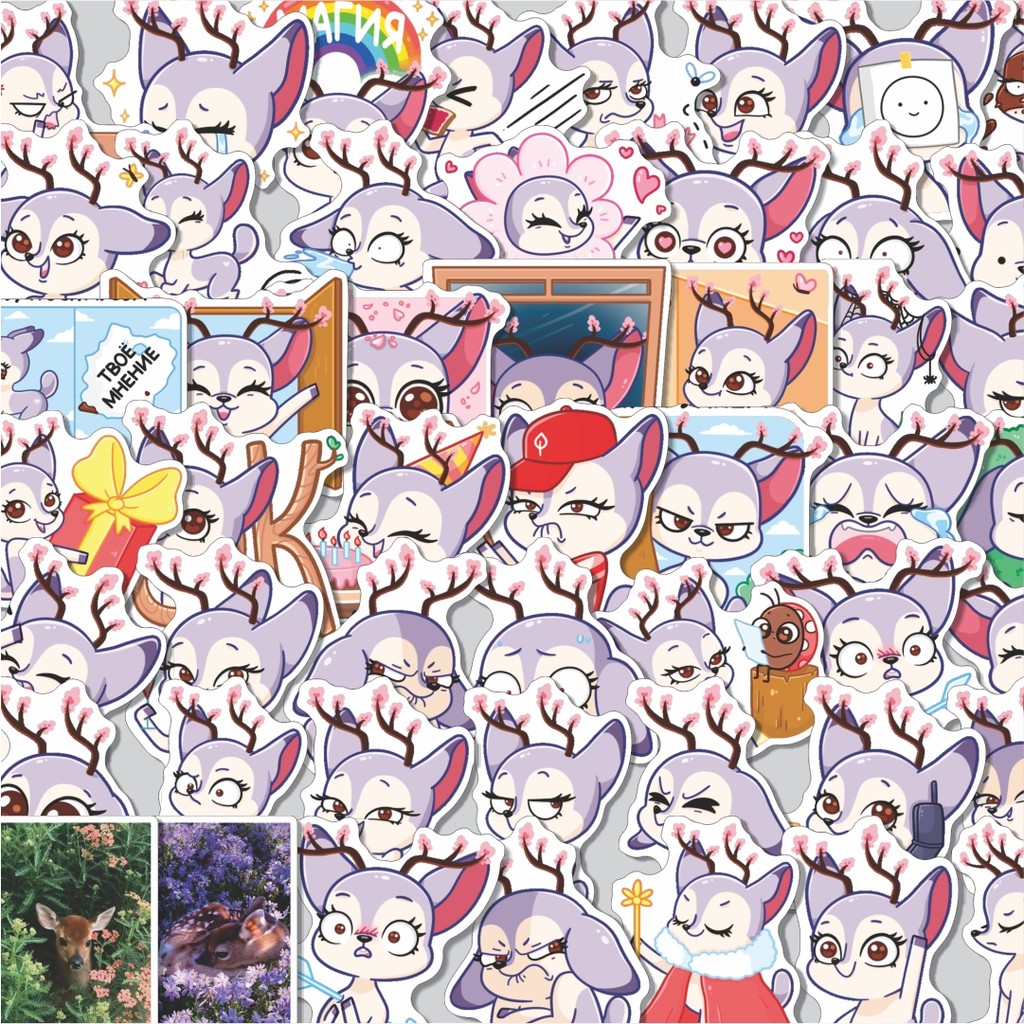 

Stiker Cutting Pack Stiker Animal Cute Bloomy Isi 100Pcs Series Aesthetic Lucu Keren Untuk Koper Bahan Vynil