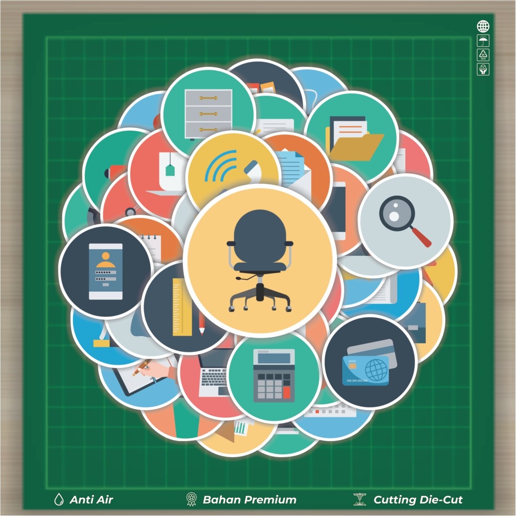 

HOT 50 PCS STIKER Stiker Office Flat Icons Stiker Fashion Cars Decal Dingin Kartu Album Custom Vinyl Anti Air- Sticker Aesthetic Buku Journal Koper Casing HP Tablet Laptop Helm Motor Botol Minum