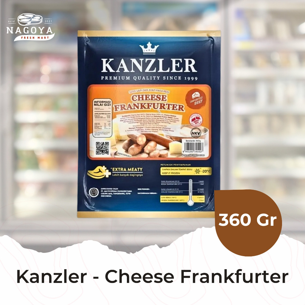 

Cheese Frankfurter Kanzler - 360 Gr | Sosis Sapi Ayam