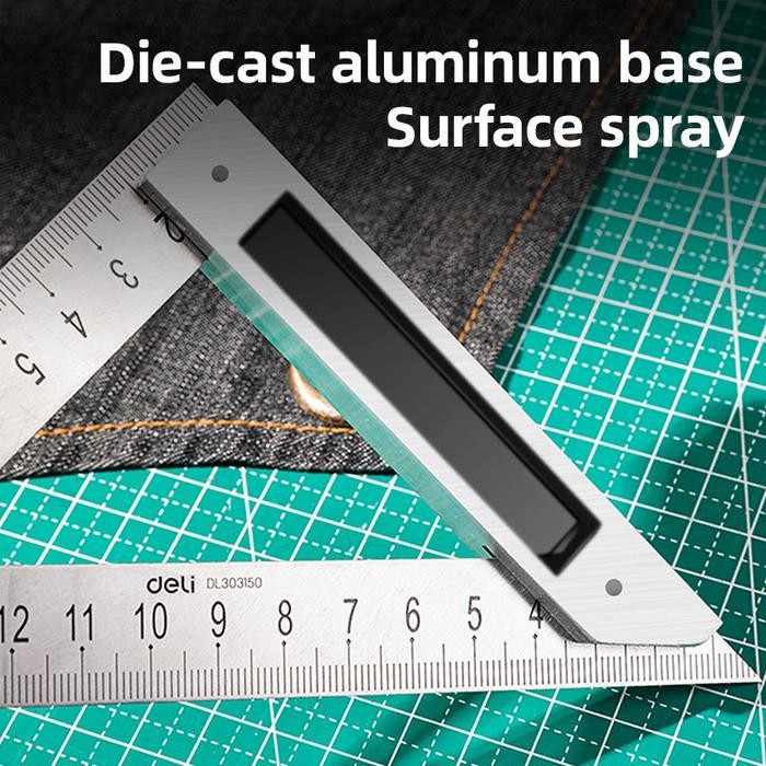 

Deli Penggaris Segitiga Siku Besi Tukang / Triangle Ruler EDL303XXX stainless - 150mm