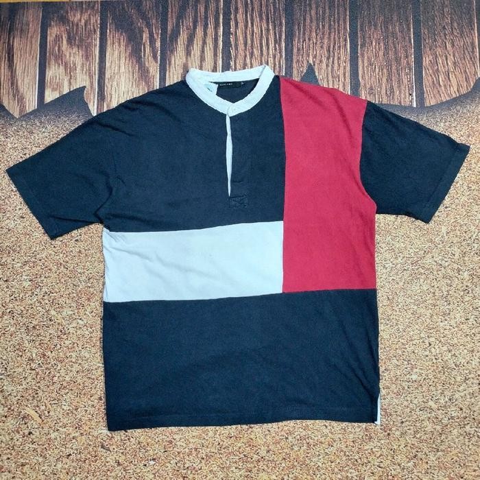 kaos lengan pendek colour block NIKO AND tshirt multi colour casual size L