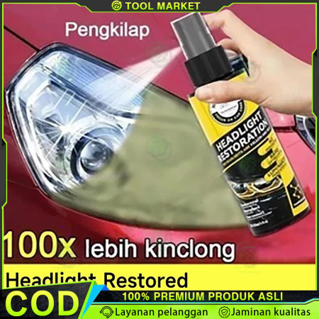 Headlight Restored / Pengkilap Mika Lampu / Headlamp Polish/Pembersih Kaca Lampu Mobil Kusam / Headl