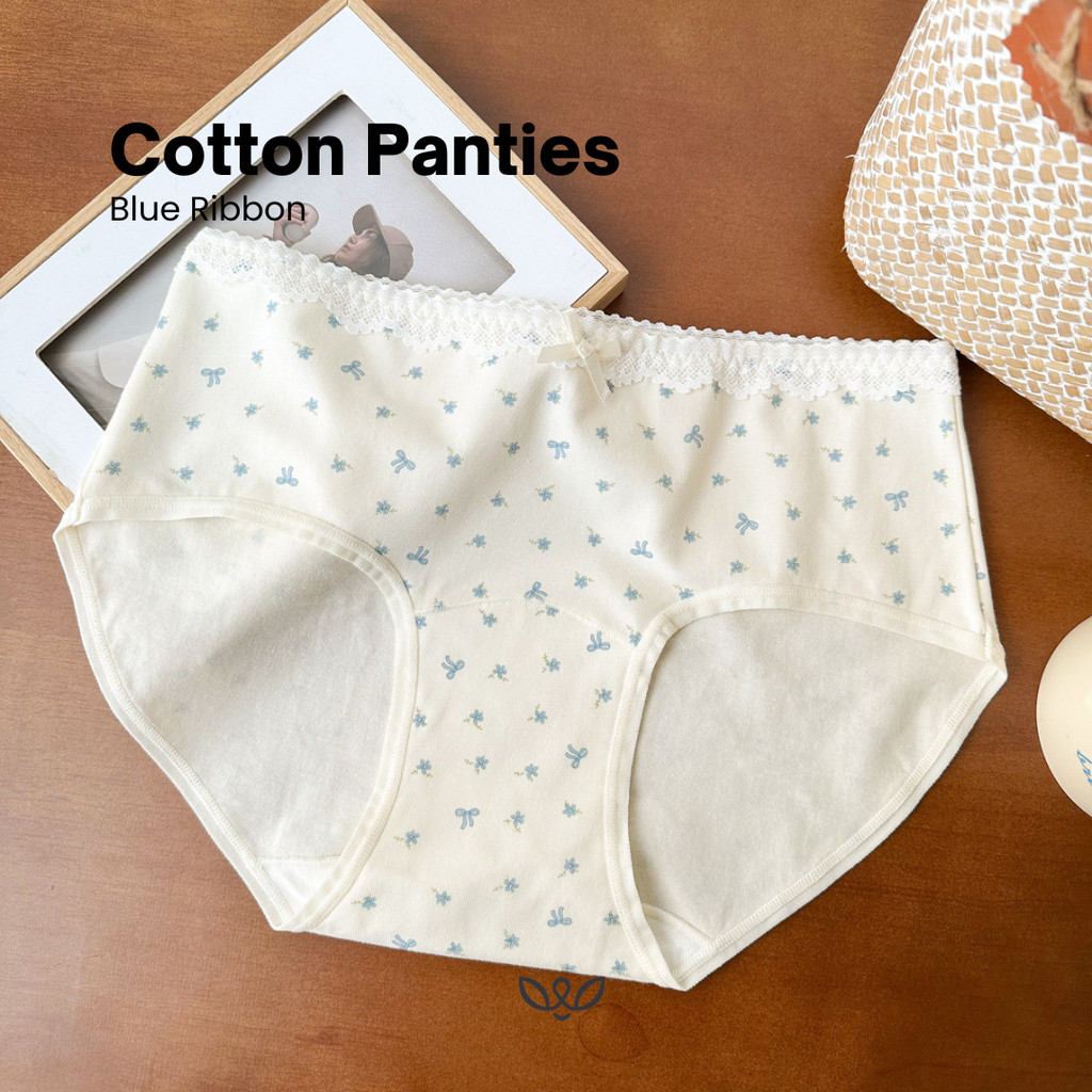 WERME - LACE COTTON PANTIES / MIDWAIST COTTON PANTIES / PASTEL COTTON PANTIES