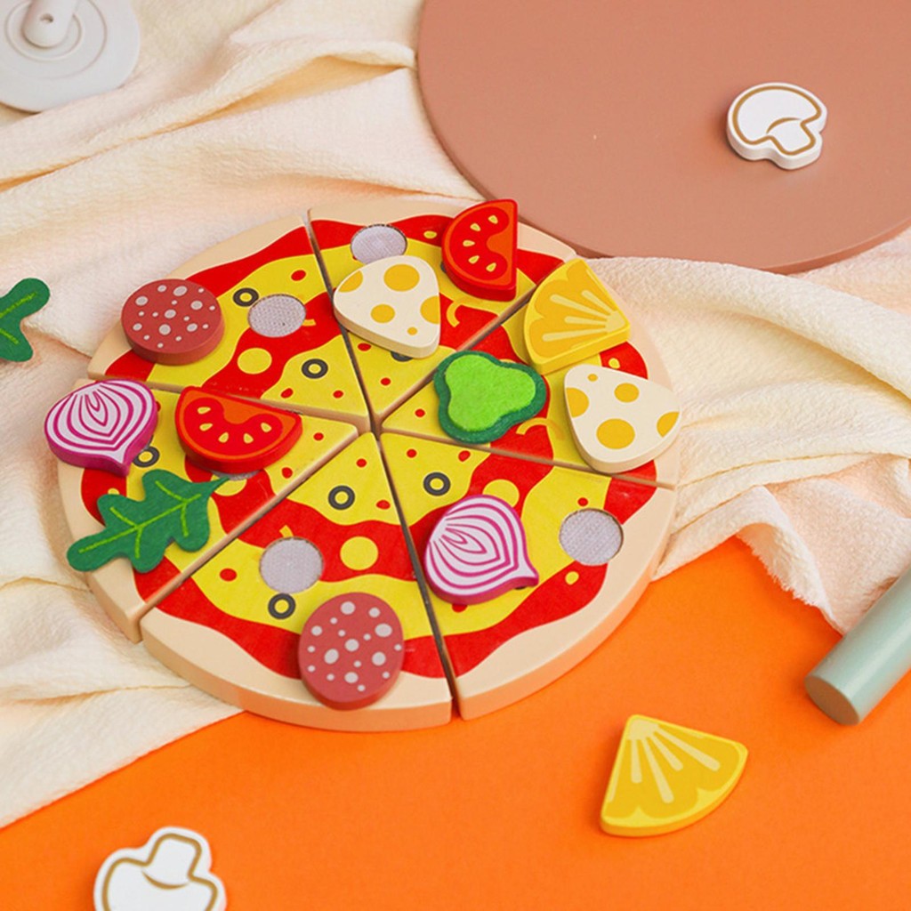 Cutting Play Food Toy for Kids Pretend Play Birthday Gifts Toy Wooden