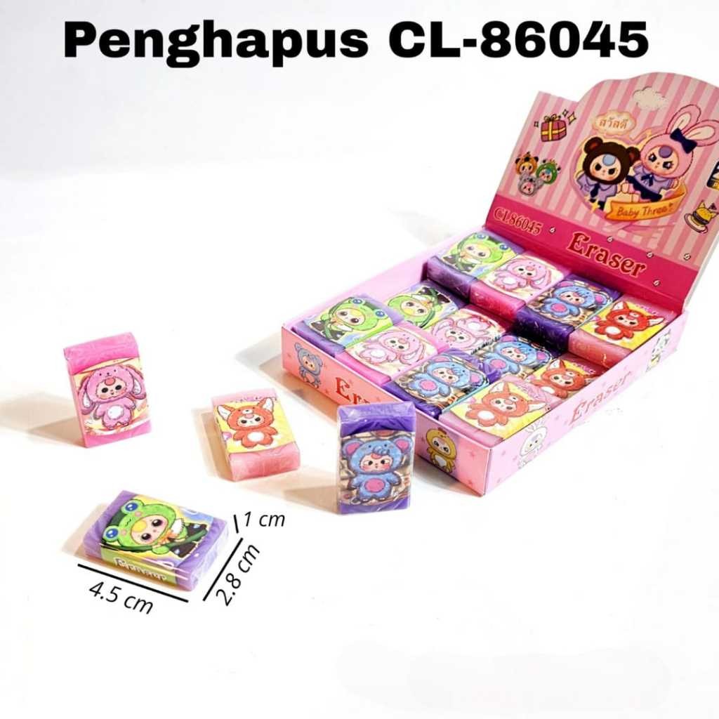 

MJ Penghapus Segi Fancy Transparant 2.8 x 4.5 cm (minimal 4pc) / Eraser / Stip /Setip