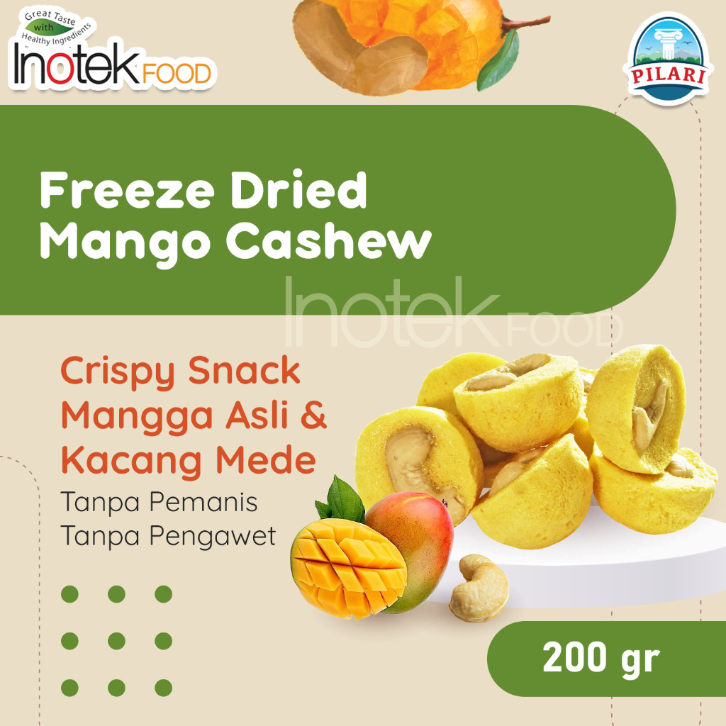 

FREEZE DRIED MANGO CASHEW – BUAH MANGGA ASLI & KACANG MEDE ASLI