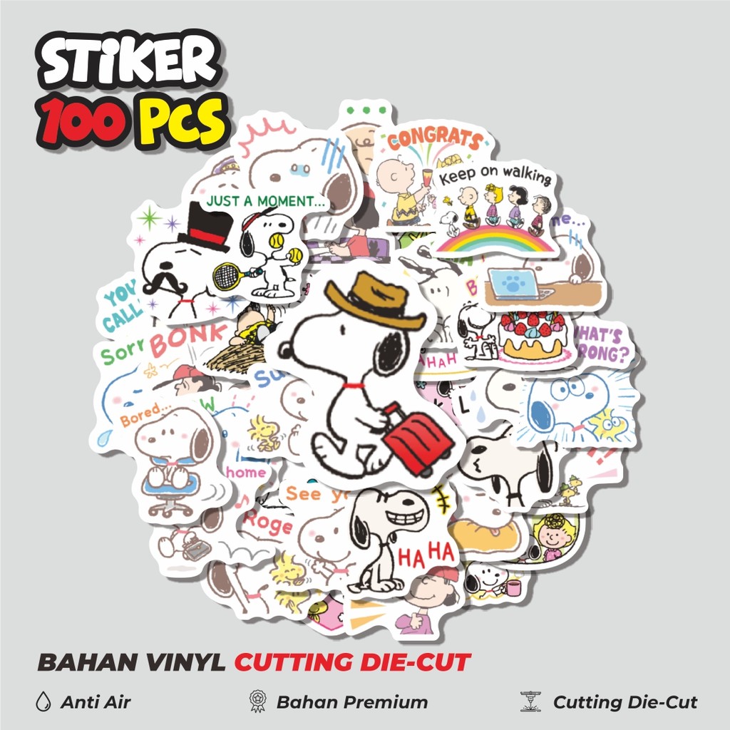 

Terbaru! 50 pcs Stiker Kartun Snoopy V29 Dekorasi Lucu Kreatif untuk Notebook, Skateboard, HP