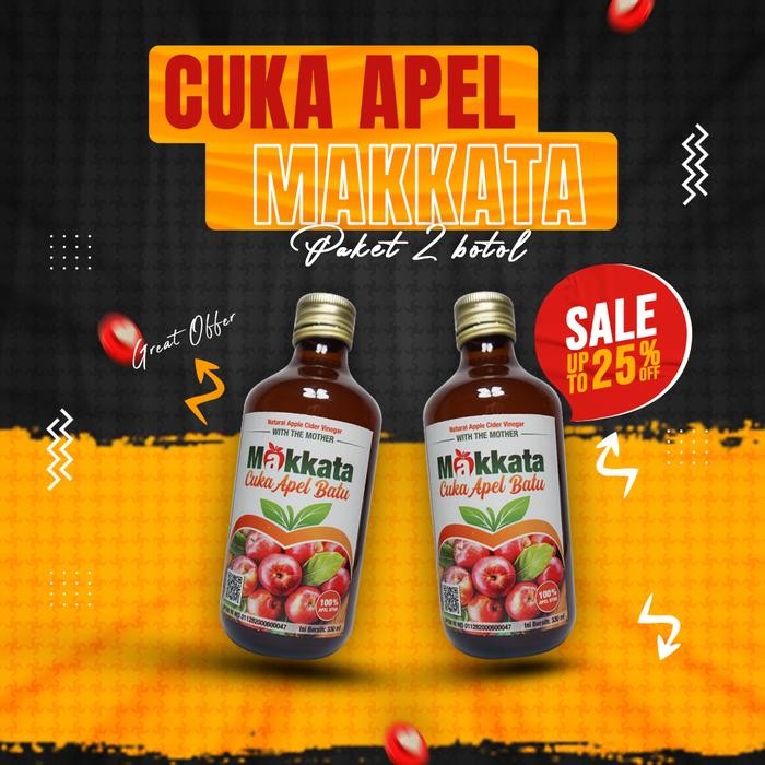 

HOT PRODUK CUKA APEL MAKKATA Apel Original BPOM (Paket 2 Botol) Botol
