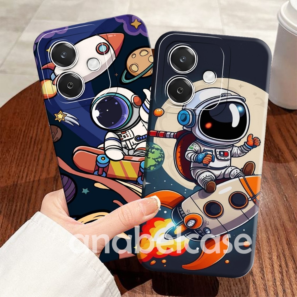Softcase Oppo a3x 2024 Reno 12f 12 12 pro 11f a79 a98 a78 4G a78 5G TERBARU Motif Astronot hits Lucu