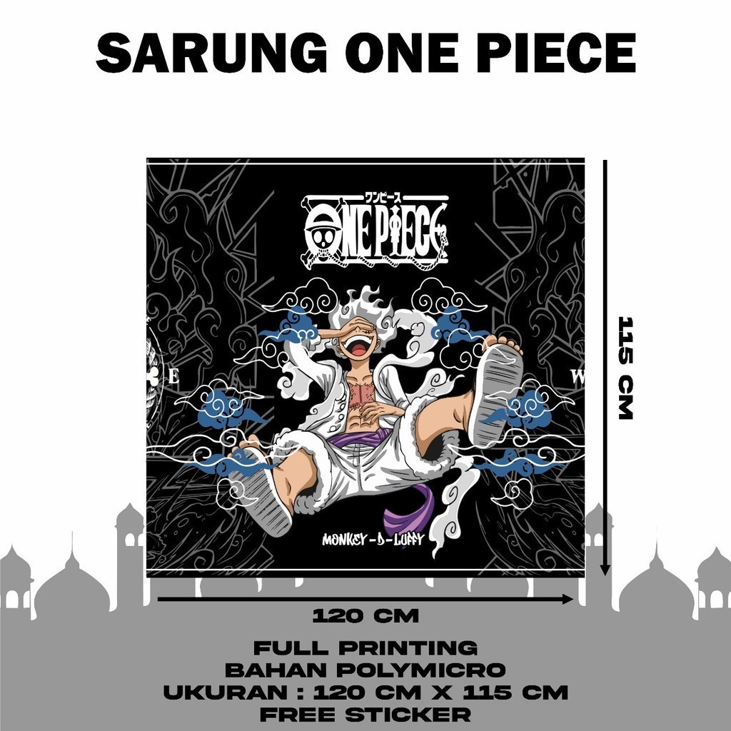 Sarung Casual Dewasa Motif Anime One Piece Desain Terbaru Sarung Pria Dewasa Sarung Batik Pria Keren