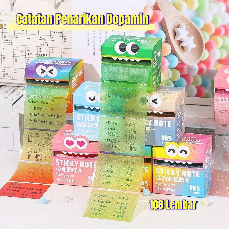 

[Ready Stock] Sticky Notes (108 Lembar) Sticky Notes Lucu/Sticky Notes Tarik Keluar Mutiara Transparan/Gradien Pelangi Catatan Pesan - Dapat Digunakan Kembali