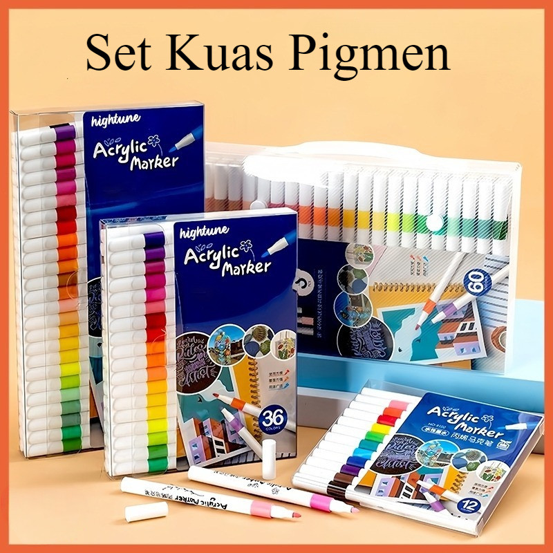 

Hightune Acrylic Marker Set Spidol Akrilik DIY Painting Spidol Pastel Pulpen Highlight Drawing Warna