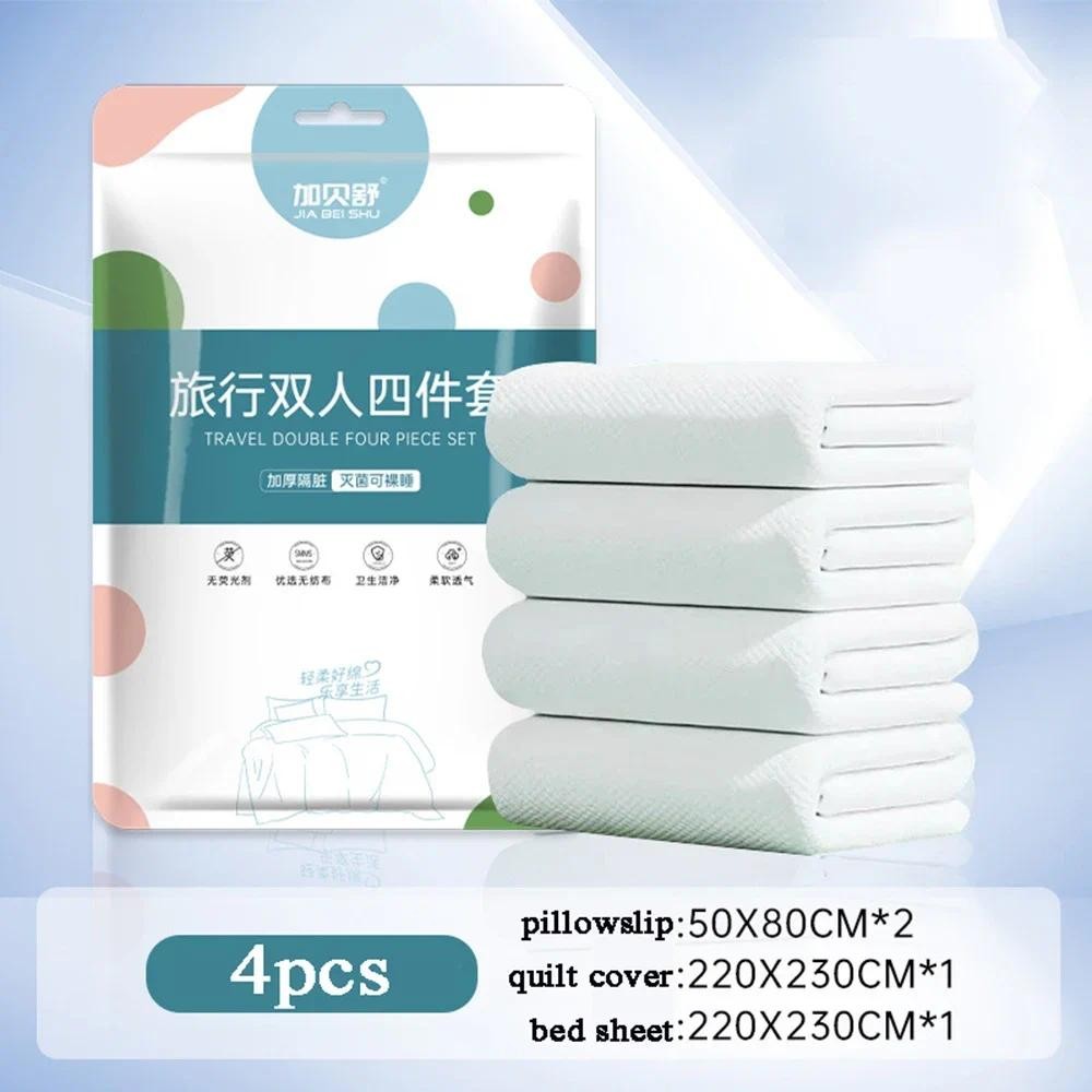 

Disposable Bedding For Travel Quilt Cover Bedding Pillowcase Hotel Dirty Proof Bed Sheets Disposable Bath Towel Bed Sheets Set