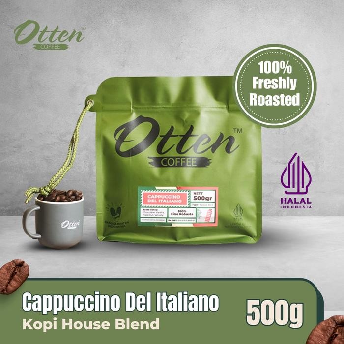 

PROMO Cappuccino Del Italiano - Kopi House Blend 500gr - Commercial Blend - Biji / Bubuk Kopi Otten Coffee - Wholebean