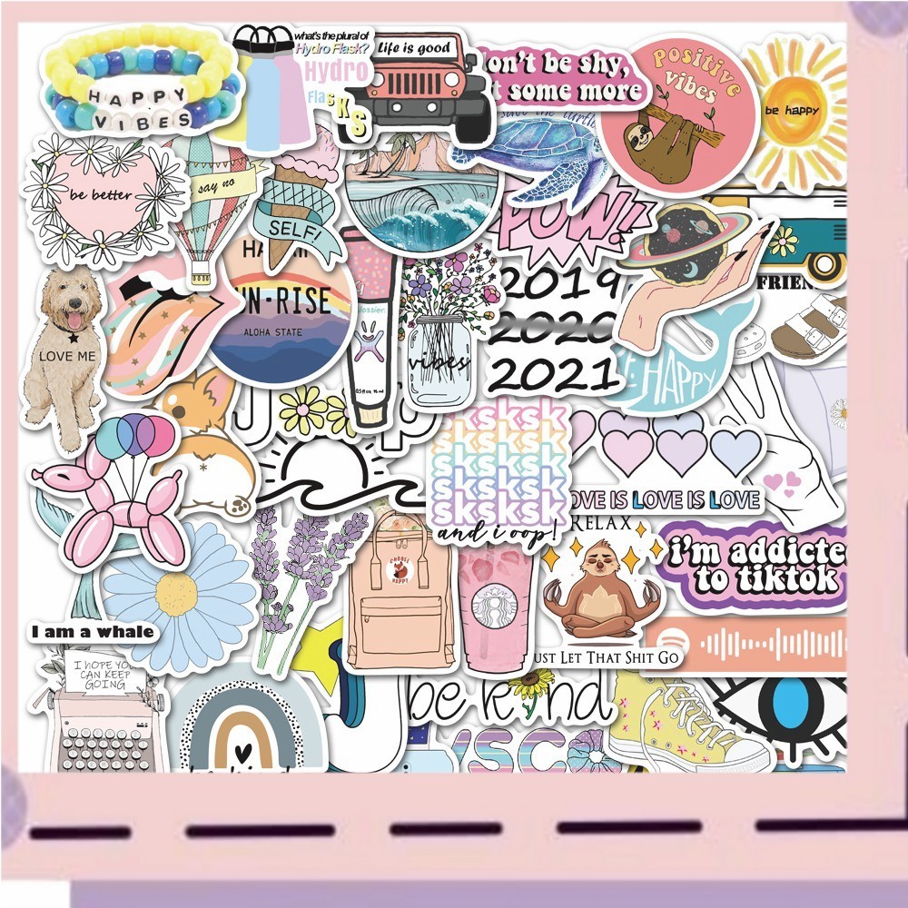 

PROMO(HNR)50 Pcs Stiker Motif Kartun Tahan Air Untuk Koper Gitar Skateboard Notebook (stiker SF001)