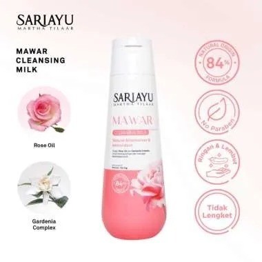 CM | SARIAYU Cleansing Milk Natural Moisturizer & Antioxidant 150ml MAWAR | Pembersih Wajah