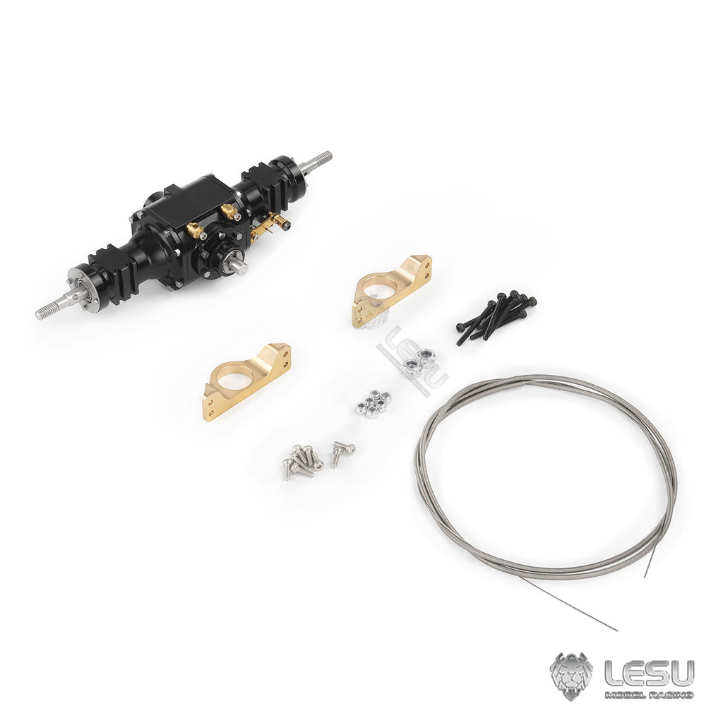 Axle with Differential Lock for Tamiya 1:14 RC Tipping Loader Front Rear Axle Gear Ratio 1:3 Axle 1: