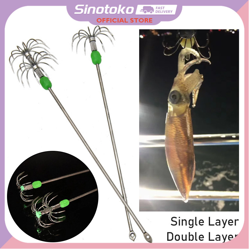 Kail Pancing Cumi 15cm – Umbrella Hook untuk Pemburu Cumi, Desain Garong Hook Khusus Tangkapan Cumi