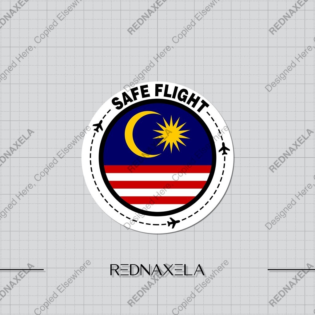 

Stiker Vinyl Safe Flight Country Malaysia Stiker Koper Outdoor Waterproof Sticker