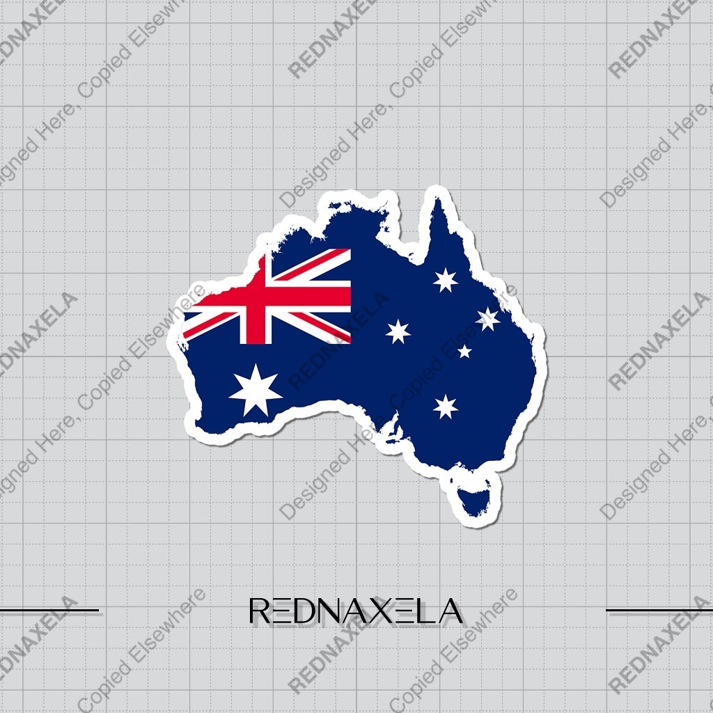 

Stiker Vinyl Australia Map Stiker Koper Outdoor Waterproof Sticker